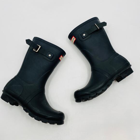 Hunter matte black short rain boots - Picture 1 of 7